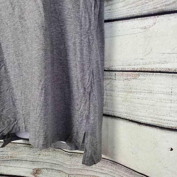 Eddie Bauer Women’s L Gray Short Sleeve V-Neck Casual Tee Cotton Modal Blend - Picture 2 of 7